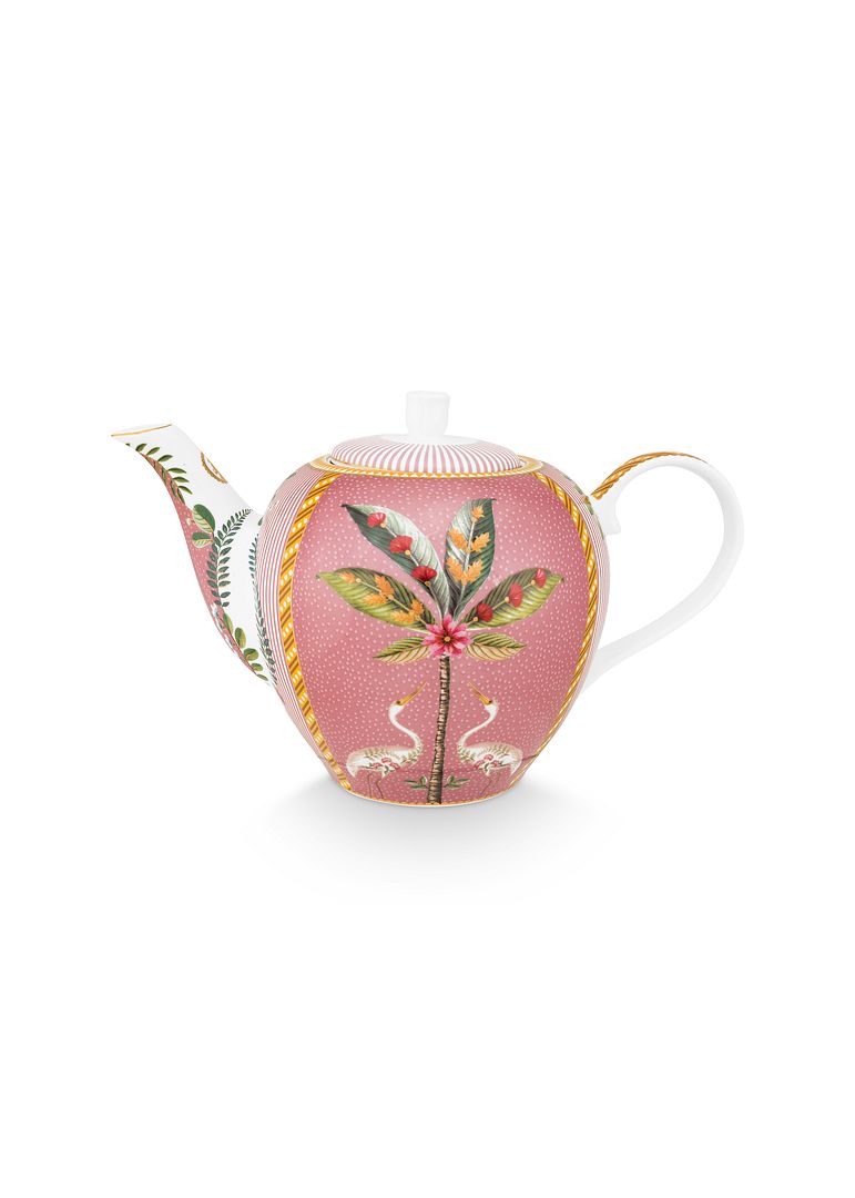 Pip Studio La Majorelle Theepot - Servies - Theekan - Roze - 1.6l