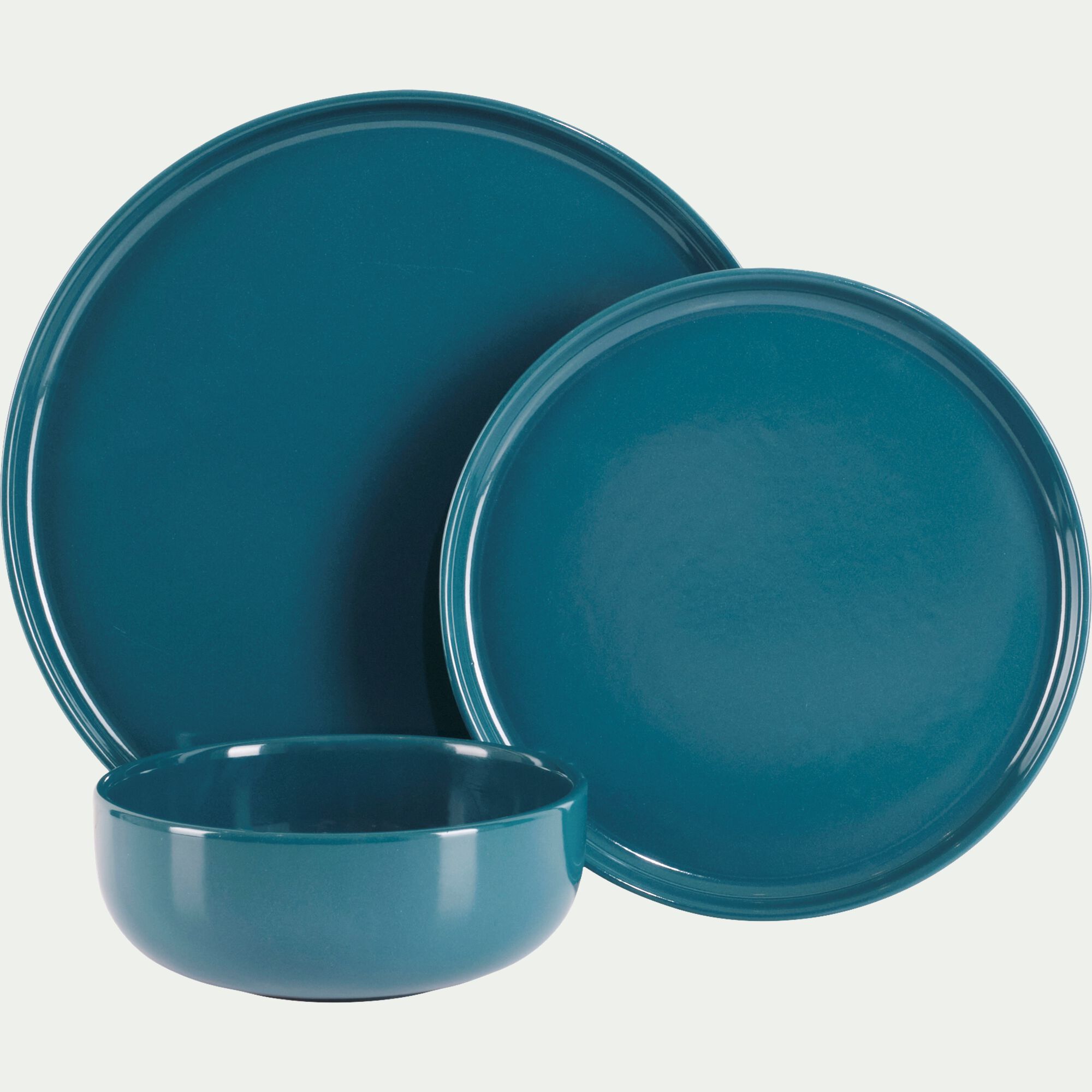SELMA - Assiette creuse en faïence D15cm - bleu figuerolles