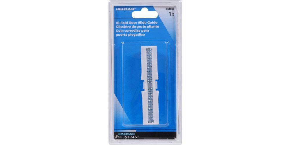 Hillman Bi-Fold Door Slide Guide, Spring Tension, Self-Closing, For Heavy Duty Plastic, White