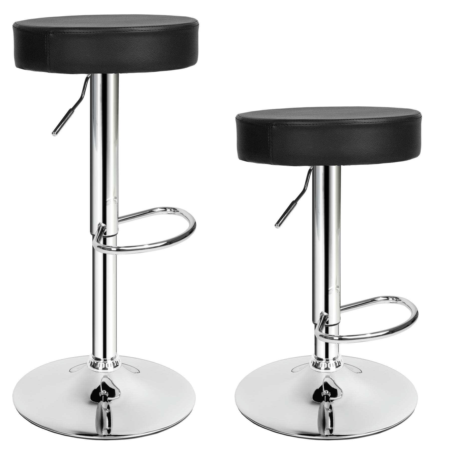 - Lot de 2 tabourets de bar Rembourré noir