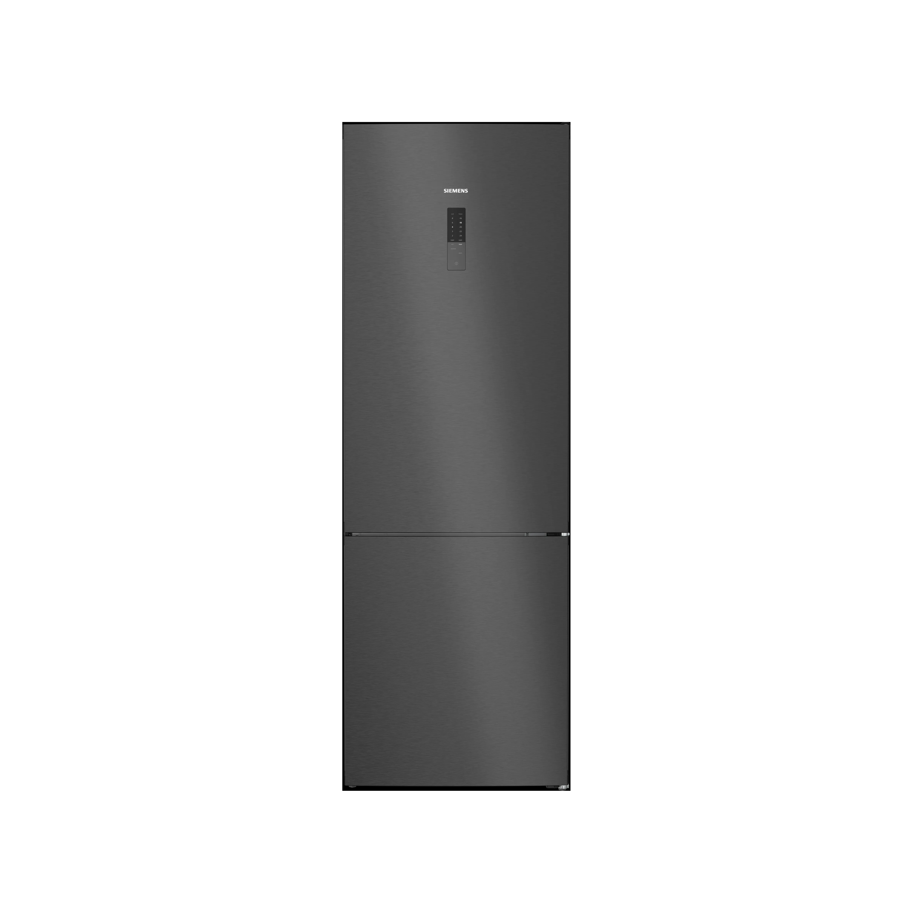 SIEMENS KG49NXXCF iQ300 Free-standing fridge-freezer with freezer at bottom 203 x 70 cm Brushed black steel antiFingerprint, Total noFrost