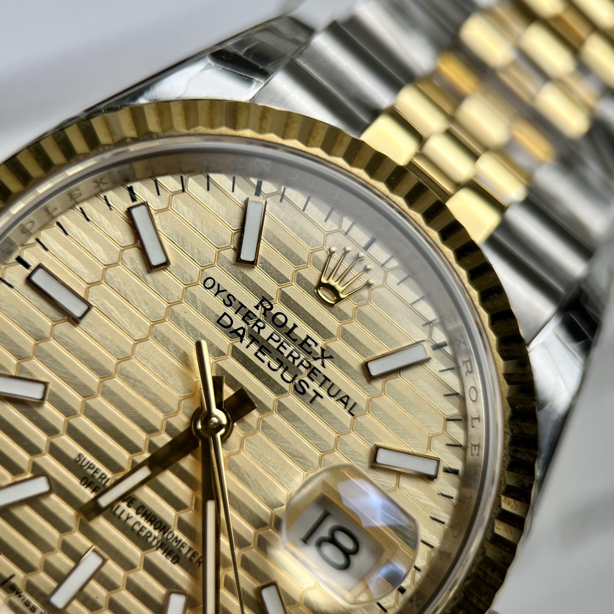 Rolex Datejust SS/YG Plated Gold Dial 41mm Jub EWF Replica
