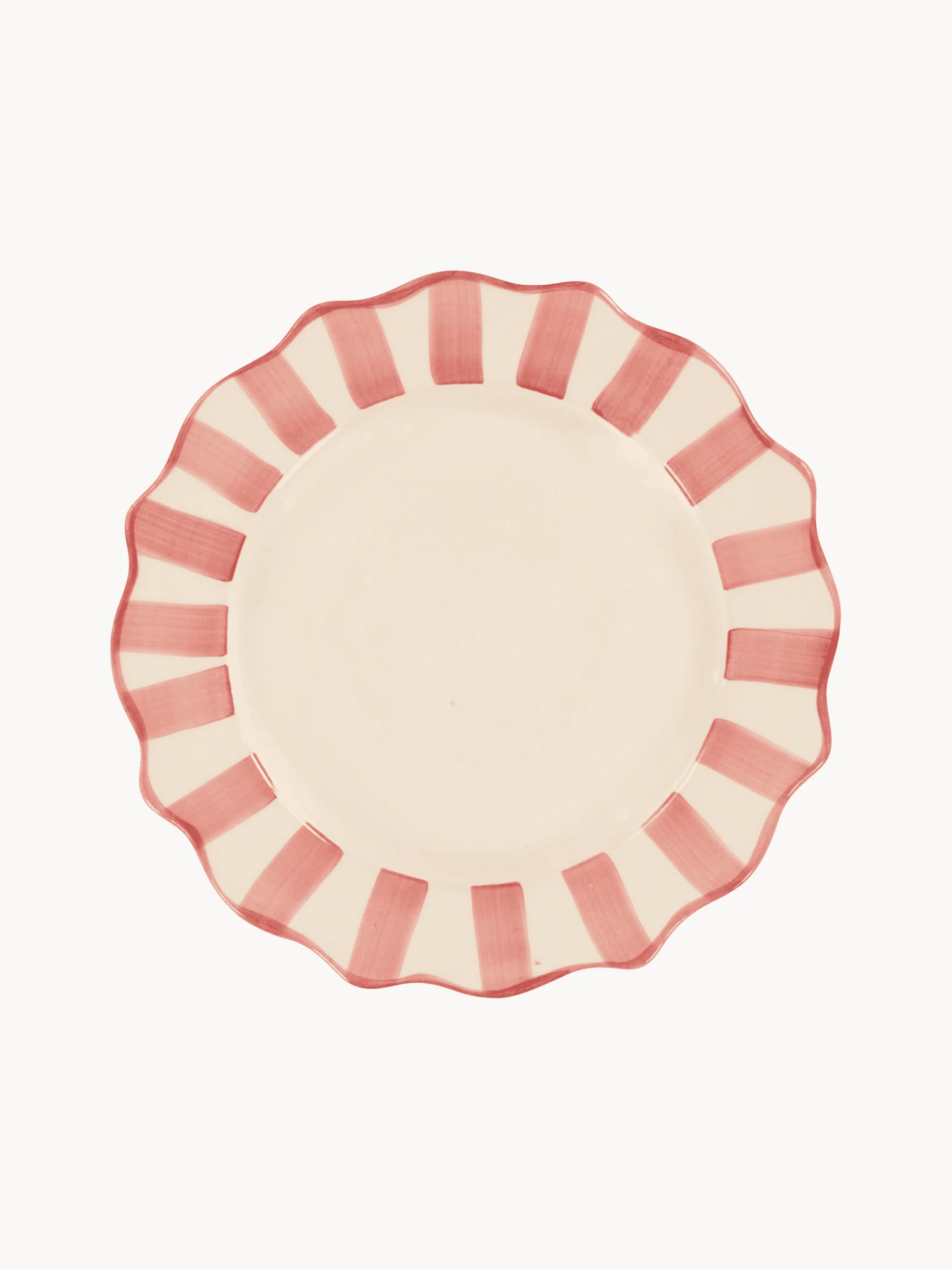 Handbemalter Frühstücksteller Scalloped
