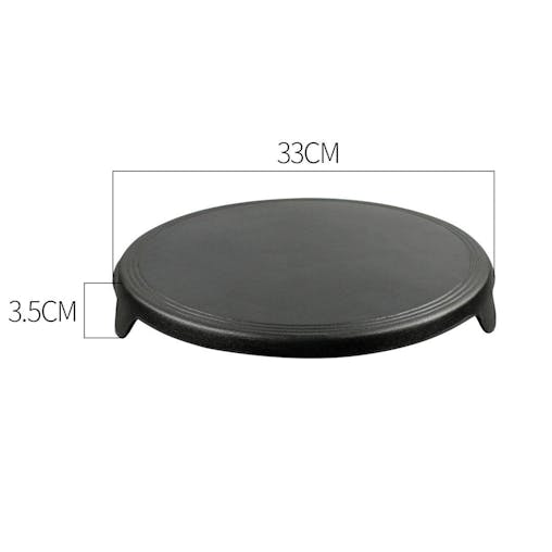 SOGA 2X 33CM Reversible Round Cast Iron Crepes Pan Baking Cookie Pancake Pizza Bakeware