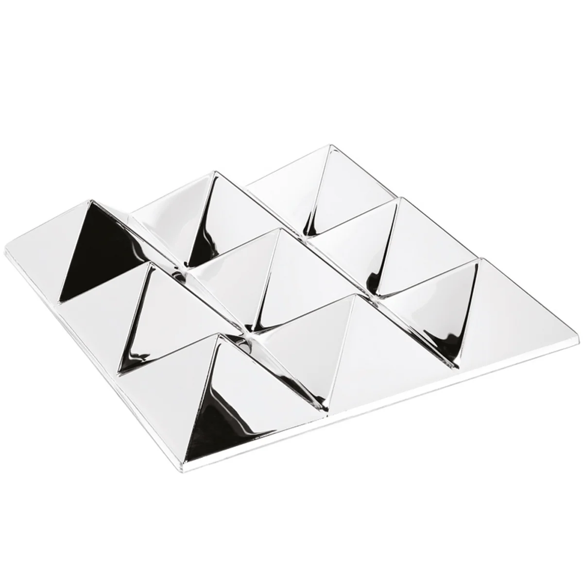 Verpan - Mirror Sculptures, 9 Pyramids, silber / verspiegelt