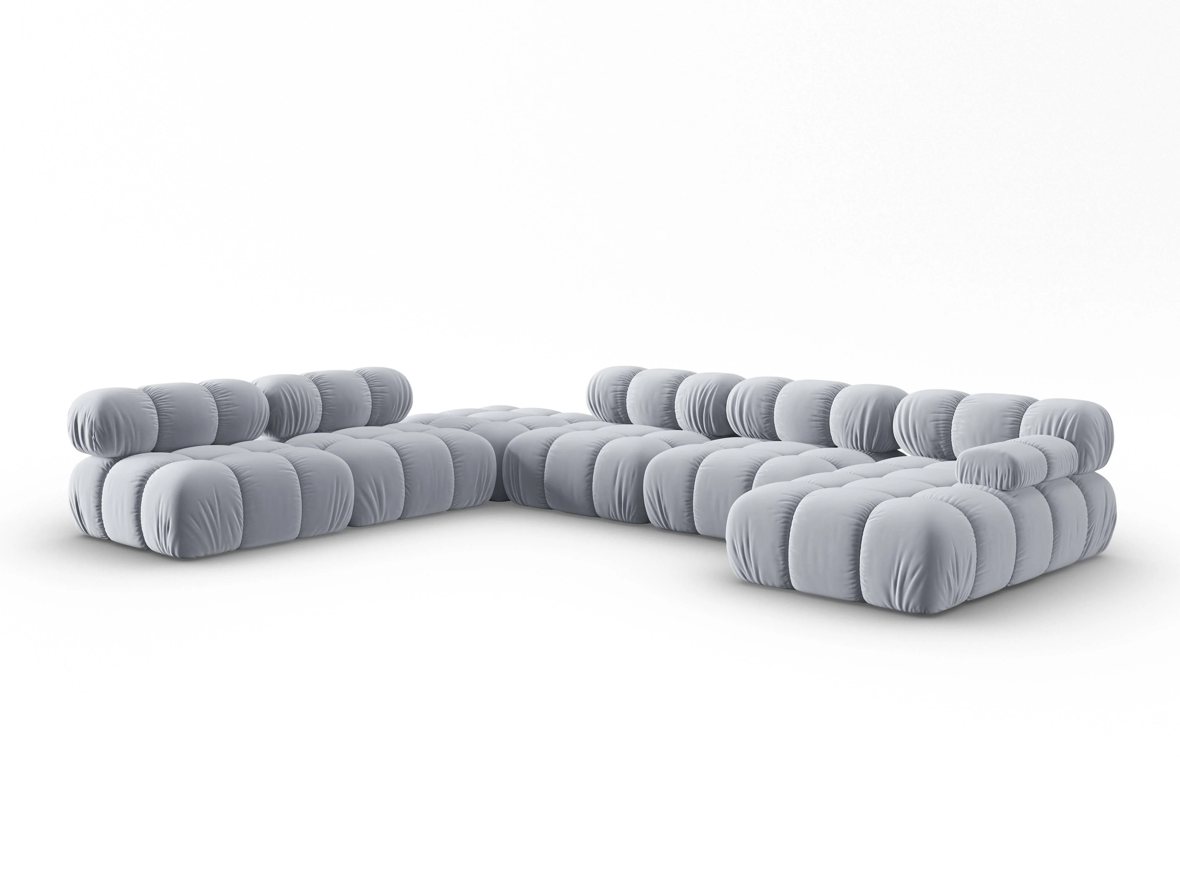 Modulaire-U-bank Tropea links velvet