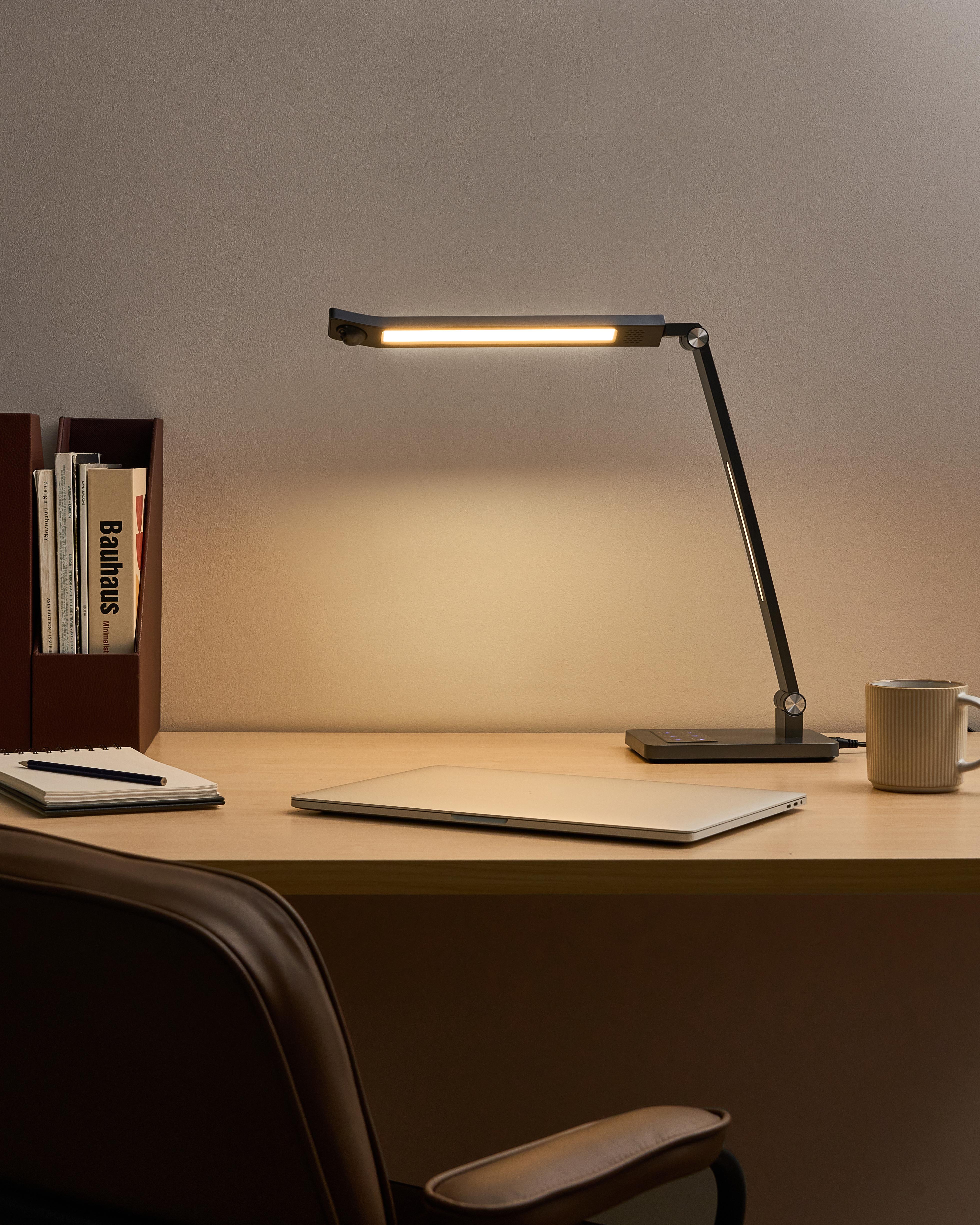 LED Desk Lamp LEPUS with Motion Sensor Dark Grey