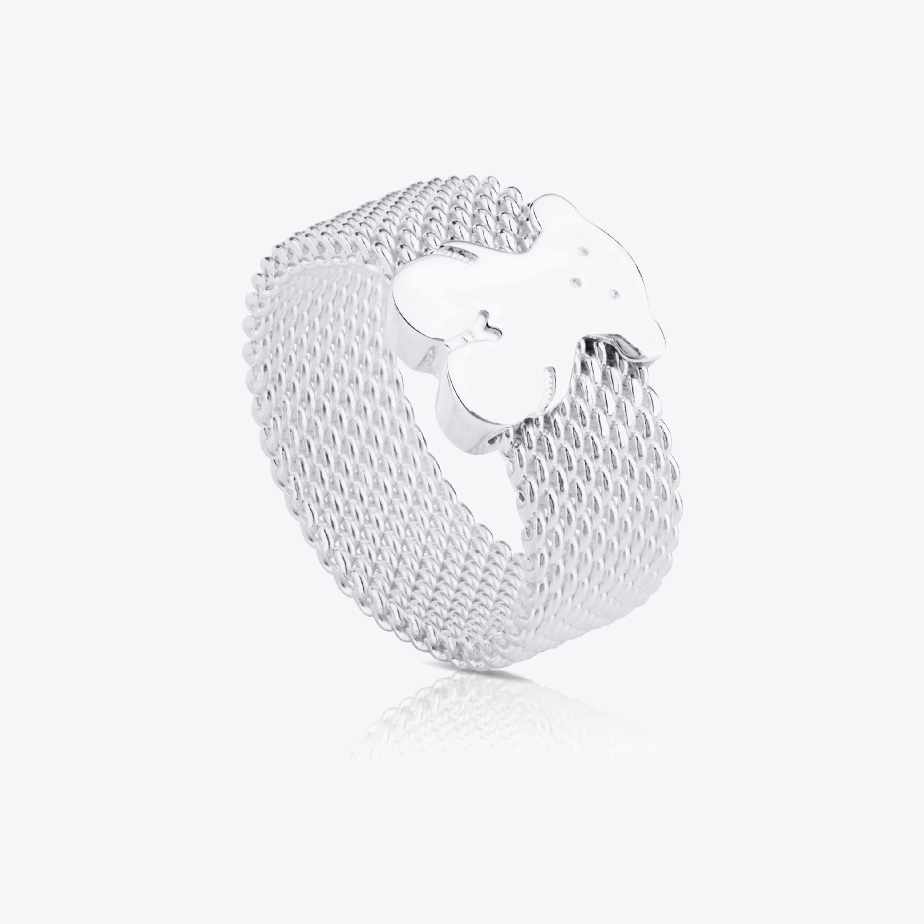 Anillo de plata motivo oso estrecho Sweet Dolls