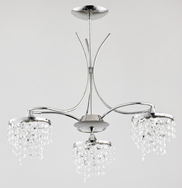 Lampa wisząca chromowana przezroczysty KALIOPA 3xE14x10W Alfa