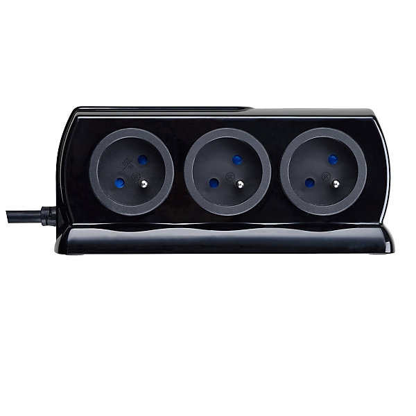 Multiprise 6 prises parafoudre USB Diall 2m noir