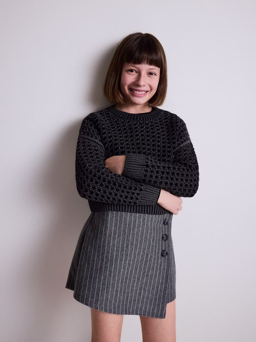 Shiny Openwork Jumper