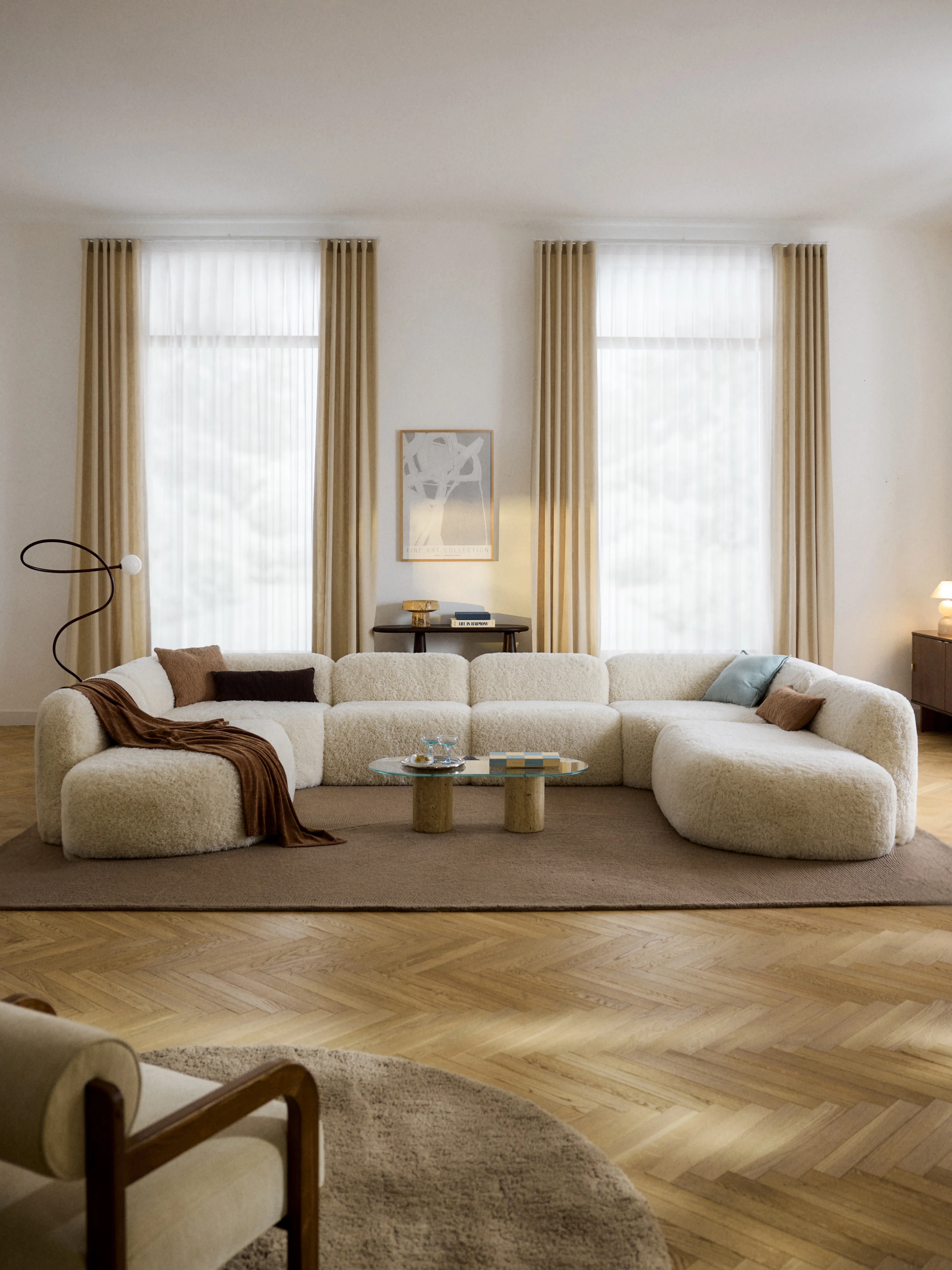 Modulares XL-Teddy-Sofa Wolke