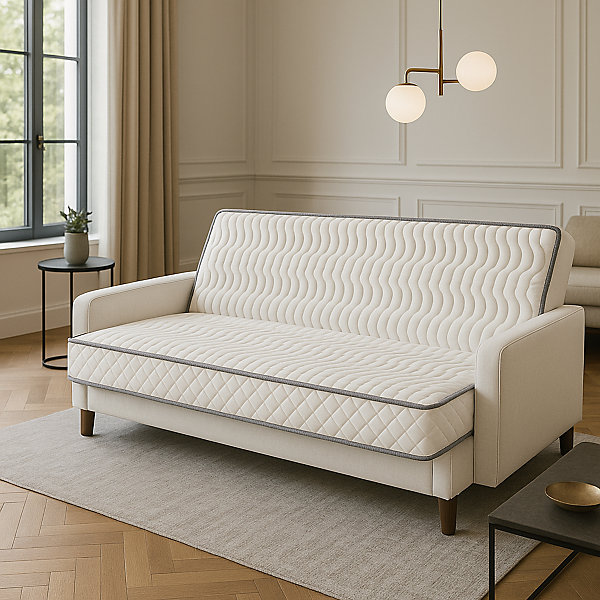 Matelas 130x190 cm - mi-ferme - compatible clic clac - soutien ferme - confort optimal - usage quotidien - alese x 21 cm - ressor
