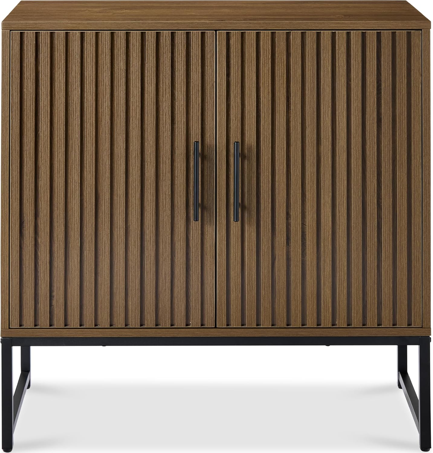 Best Choice Products Slatted Sideboard Buffet Cabinet, Entryway Table, Accent Storage Cabinet, Console Table for Hallway, Living Room, Dining Room – Dark Brown
