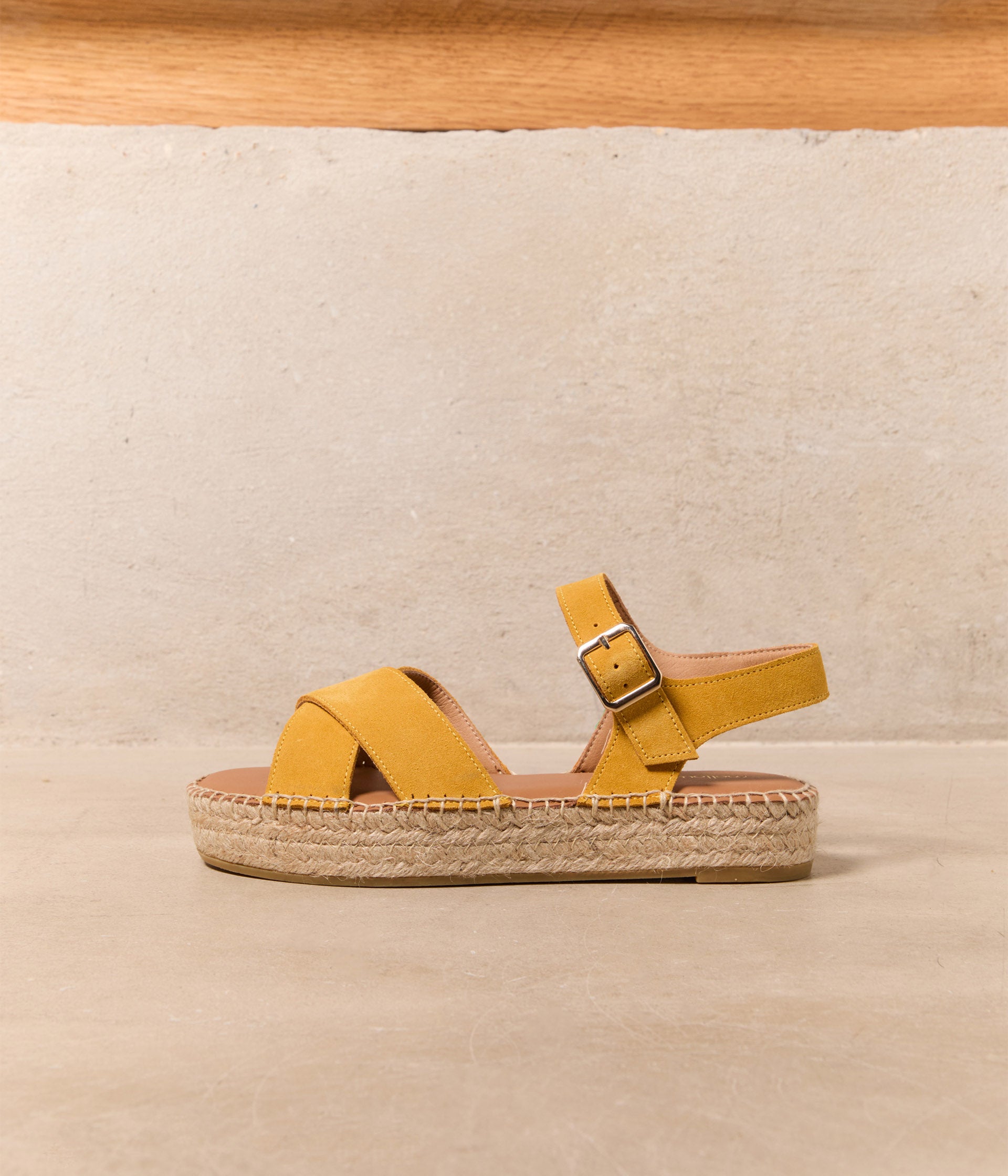 Sandales corde ocre Pio