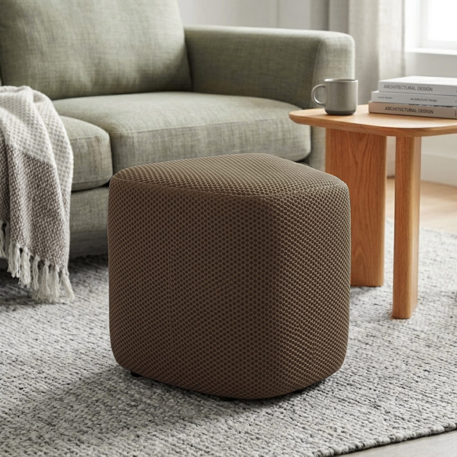 Pouf Trapezio marrone 36 cm