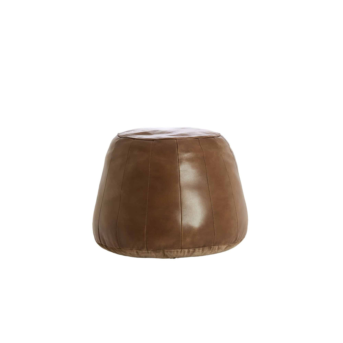 Light & Living poef Dovio - bruin - Ø56cm