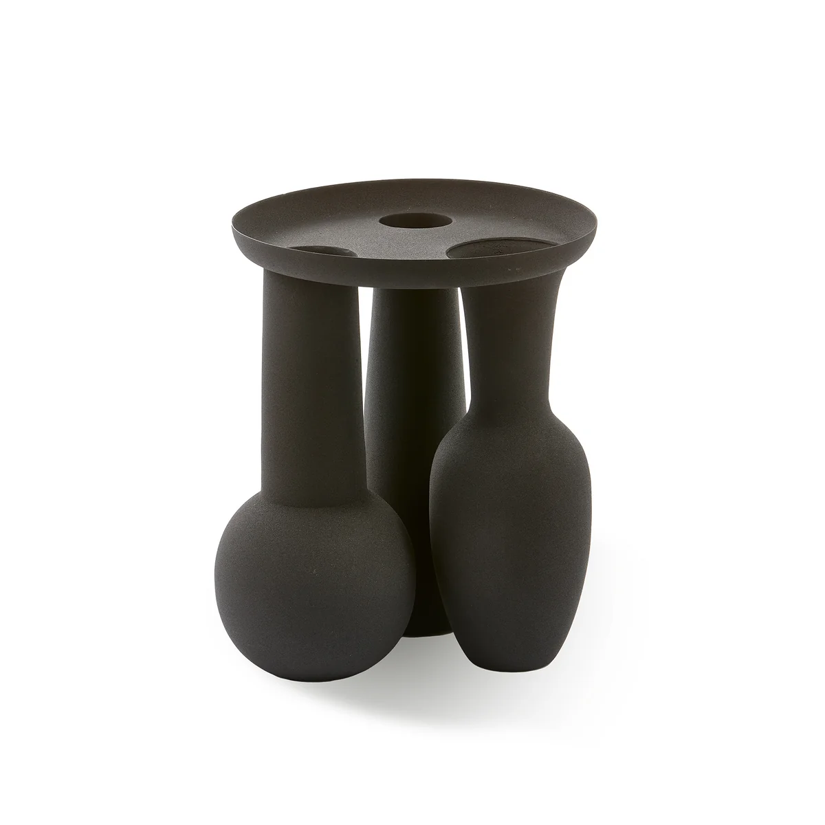 POLSPOTTEN - Roman Vase & Plate, schwarz
