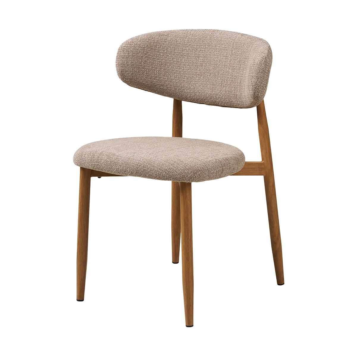Nolon Jolien eetkamerstoel taupe mixed - naturel onderstel