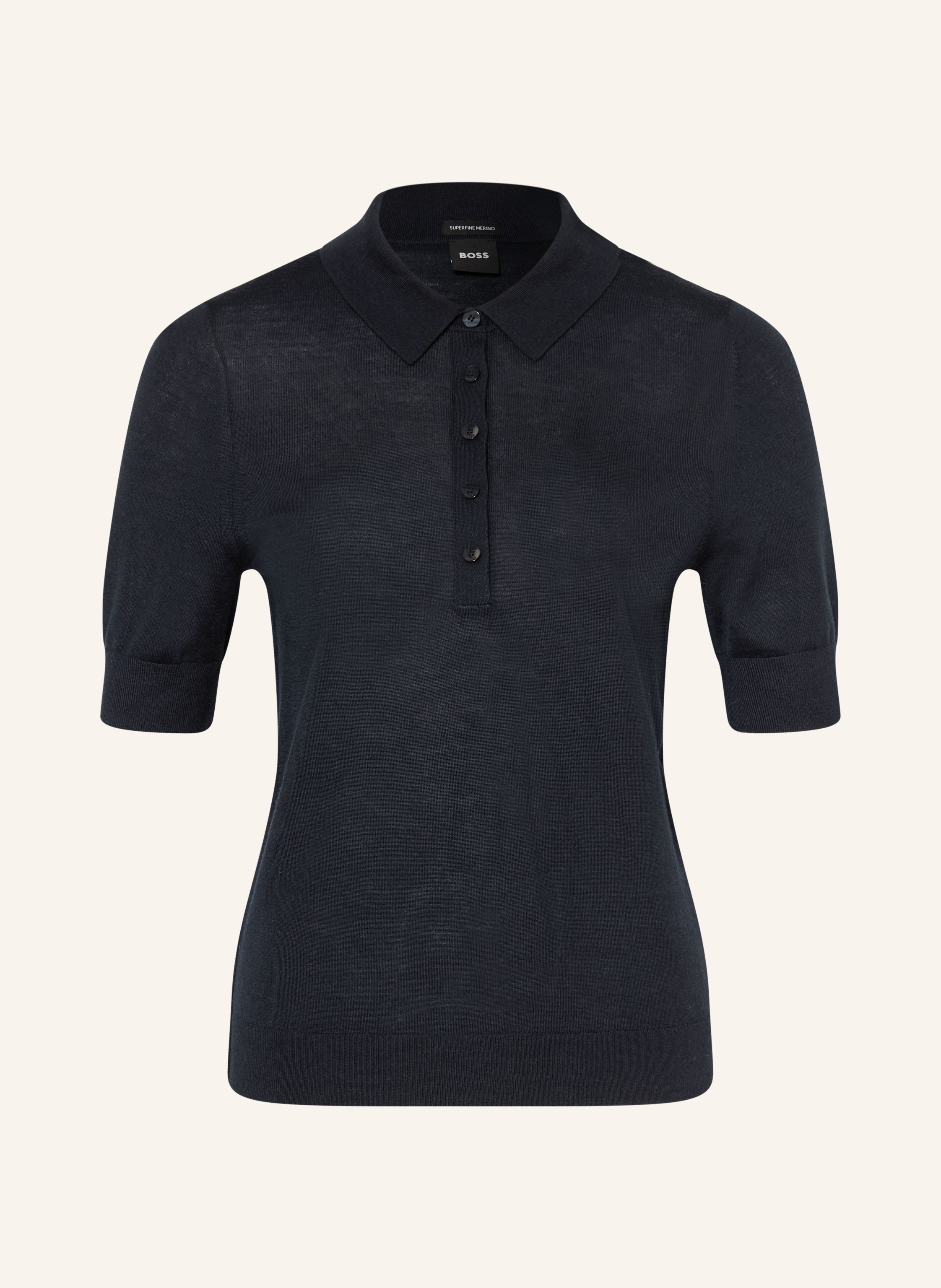 BOSS Poloshirt FIDENKA aus Merinowolle