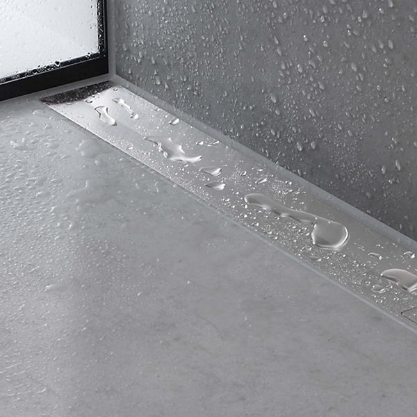 Caniveau de douche HANSGROHE RainDrain Flex 80 Chromé   Corps encastré à faible hauteur
