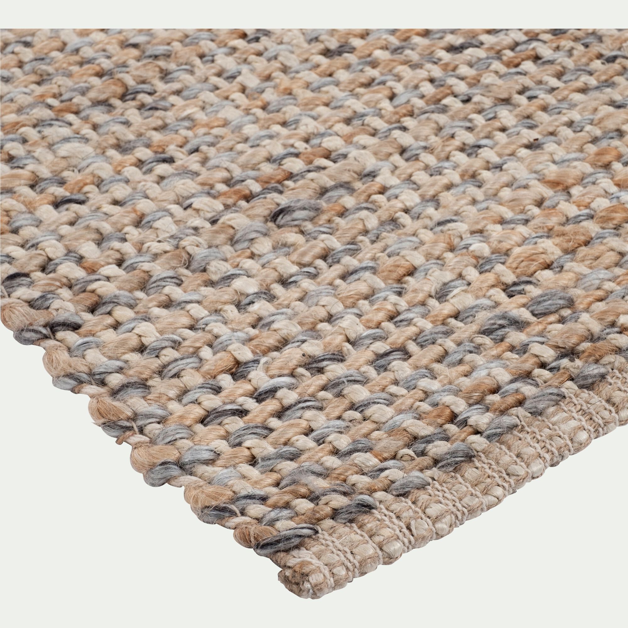 NIOLON - Tapis tressé en jute - naturel 120x170cm