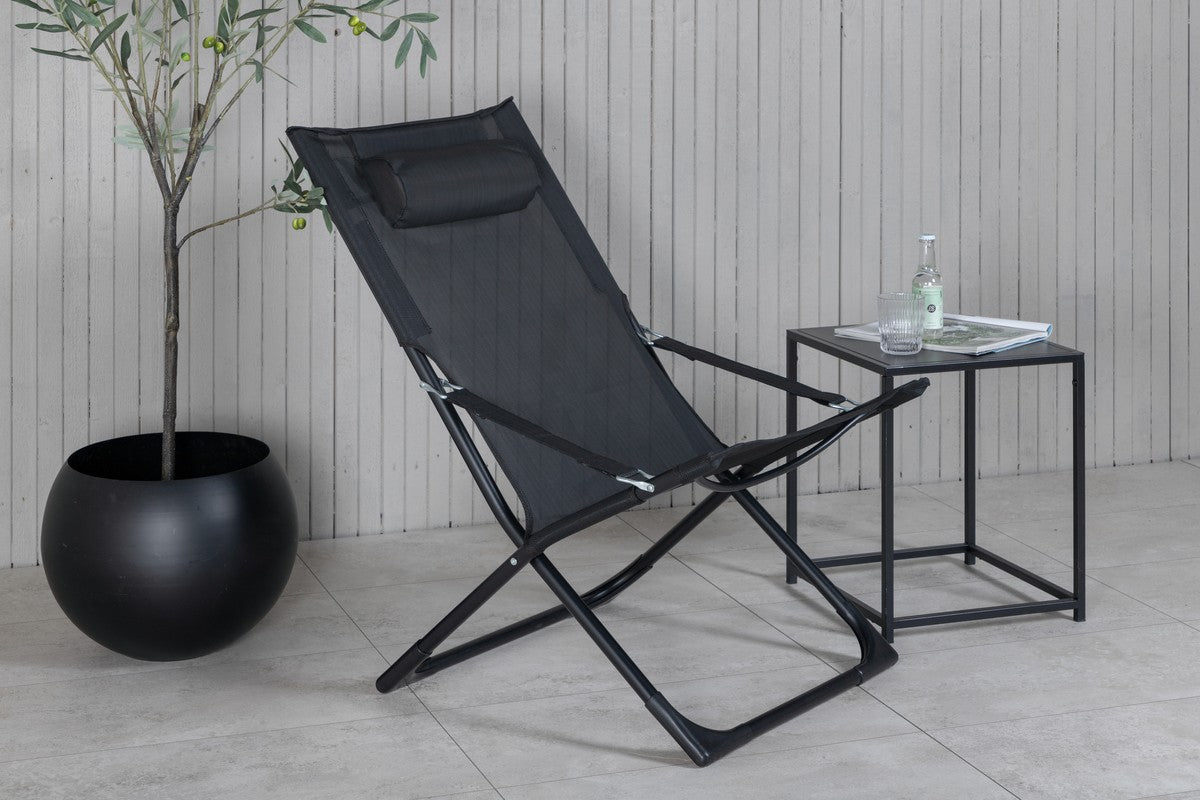 Rebellenclub Nico Loungestoel - Set van 2 - Zwart