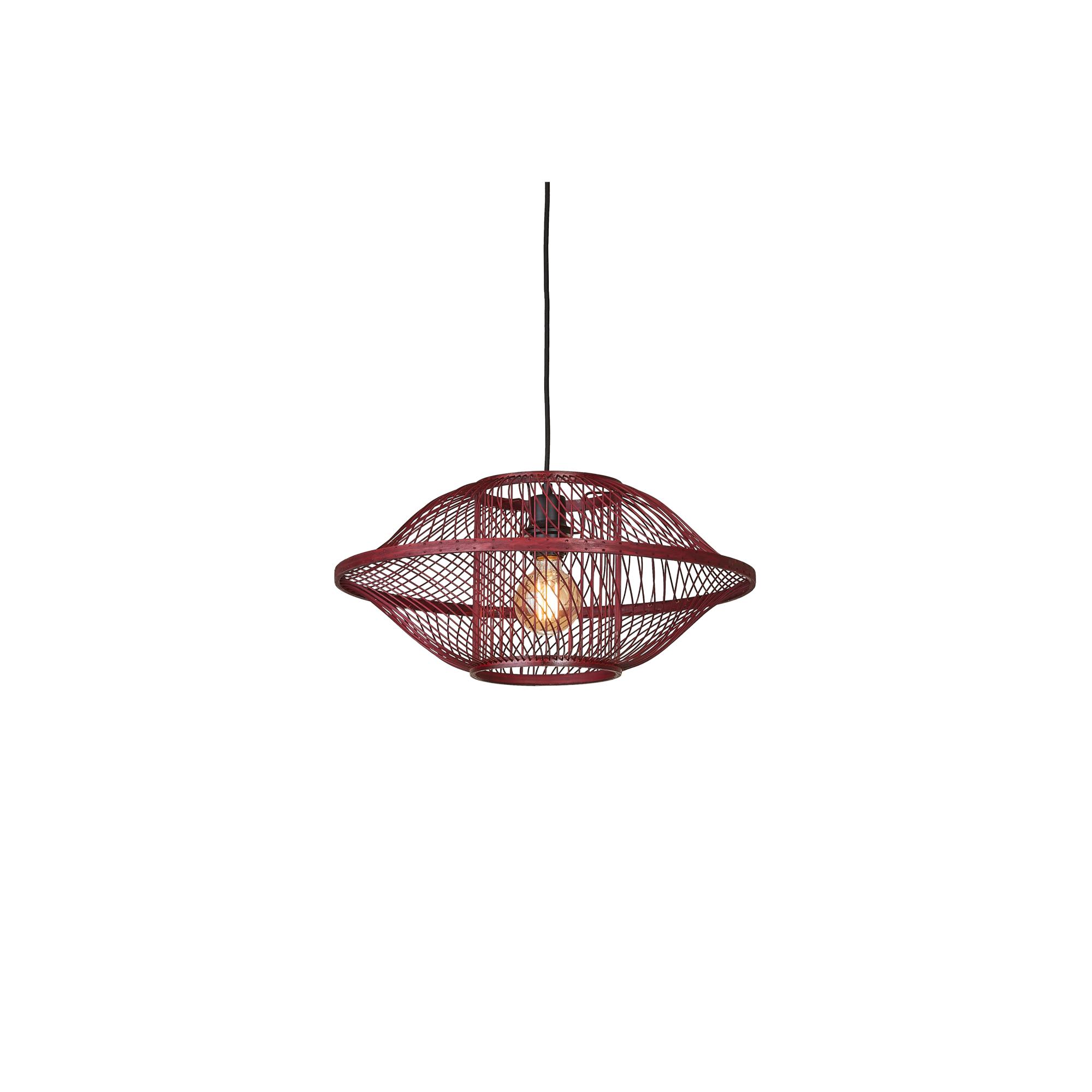 GOOD&MOJO hanglamp MAUI - rood - Ø50cm