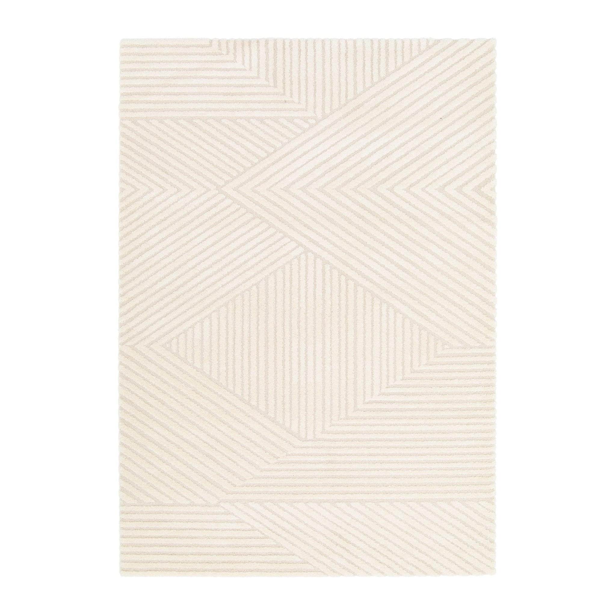 AFK Living vloerkleed Sacha - reliëfeffect - beige - 200 x 290 cm