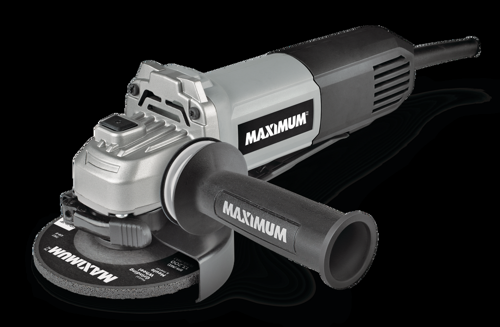 MAXIMUM 8A Corded Angle Grinder with Auxiliary Handle, Wheel Guards & Case, 4-1/2-in & 5-in