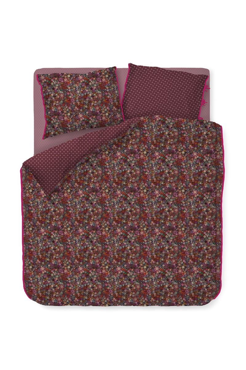 Pip Studio dekbedovertrek Tutti i Fiori - 240x200/220 cm - donker rood