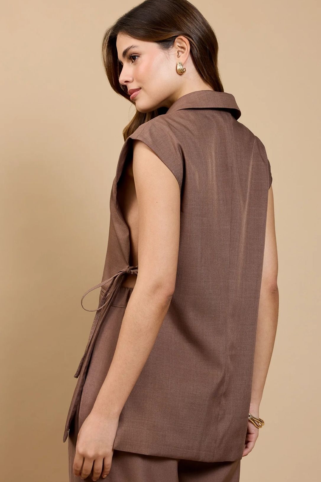 Little Mistress Mink Side Tie Waistcoat