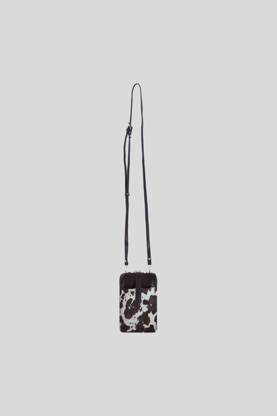 Ashwood Leather Real Leather Hair-on-Hide Slim Crossbody Phone Pouch