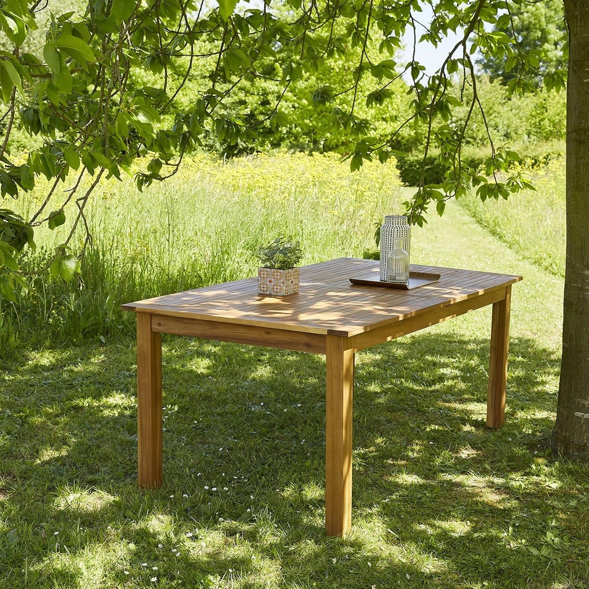 HANOÏ - Table de jardin en acacia massif FSC extensible 8/10 pers.