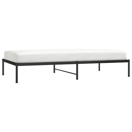 NNEVL Metal Bed Frame Black 107x203 cm