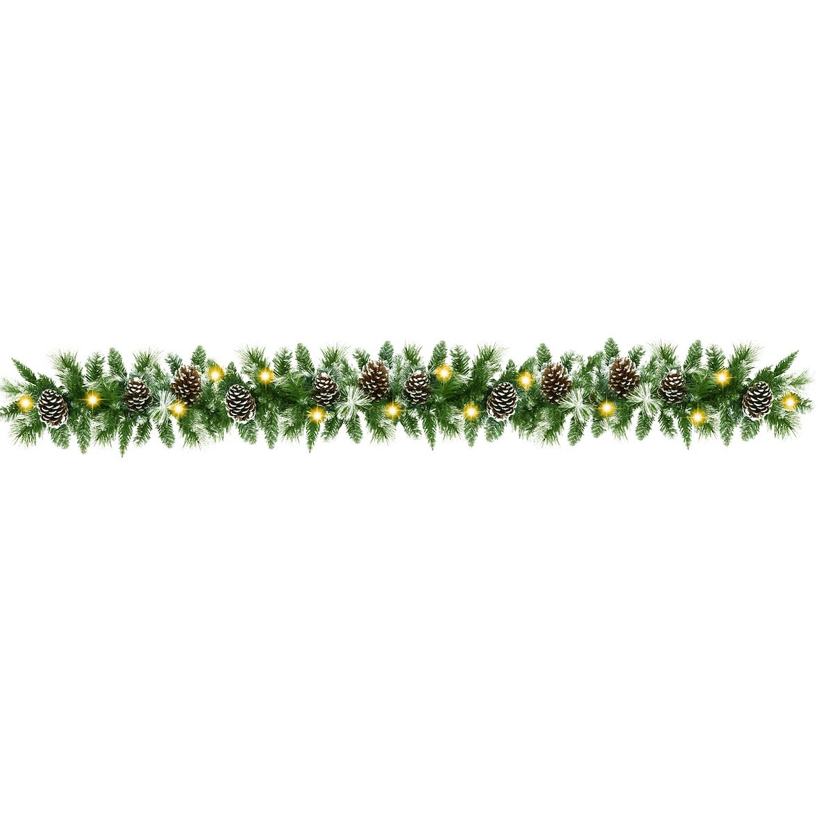 Girlanda choinkowa 280 cm z lampkami 50 LED biały ciepły