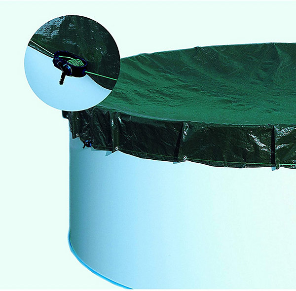 Bâche Hivernage Protection Piscine Hors-Sol Ovale 810 X 470 Cm - Dimension Couverture 900X560Cm