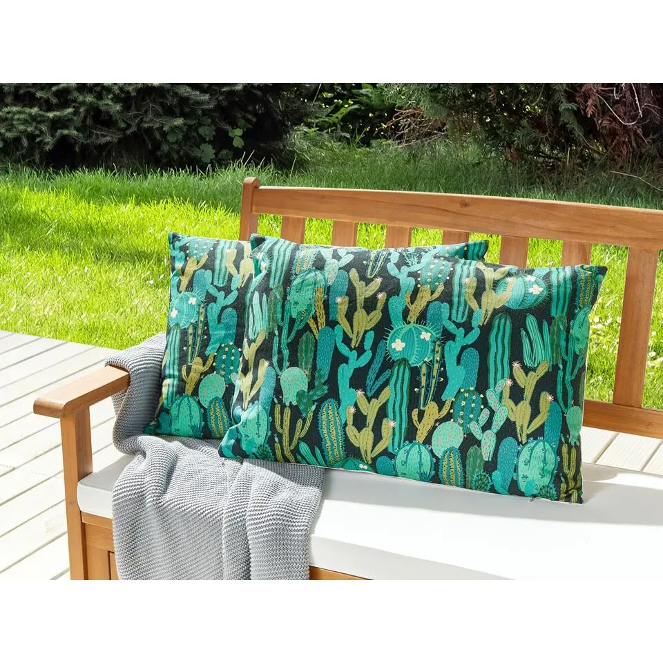VIOZENE - Tuinkussen set van 2 - Groen - 40 x 60 cm - Polyester