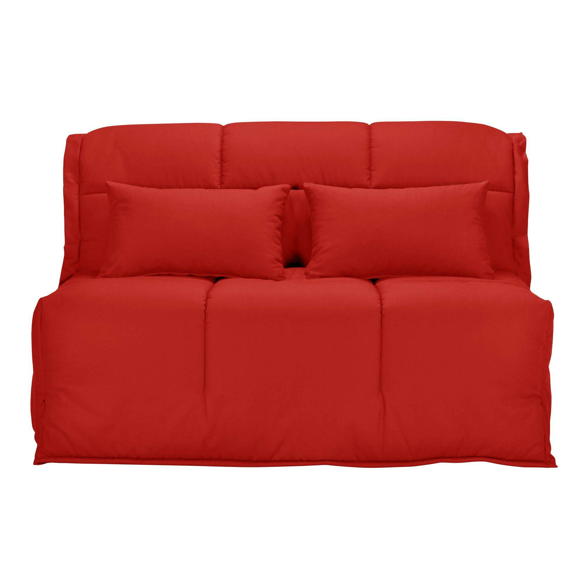 GAYA - Banquette BZ avec matelas en latex rouge 140 x 190 cm