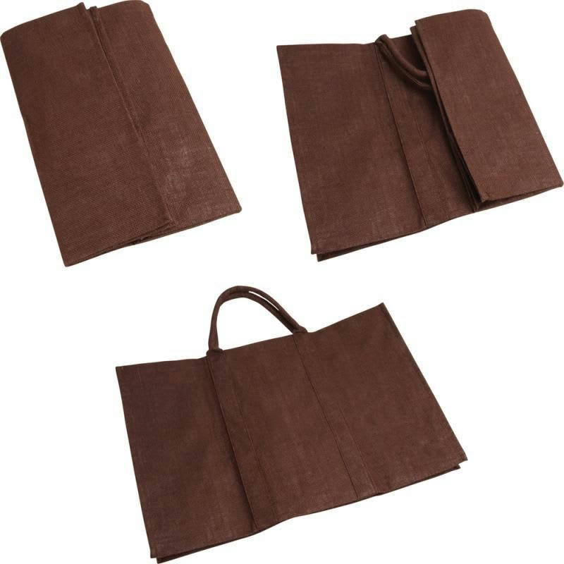 - Sac à bûches en jute chocolat