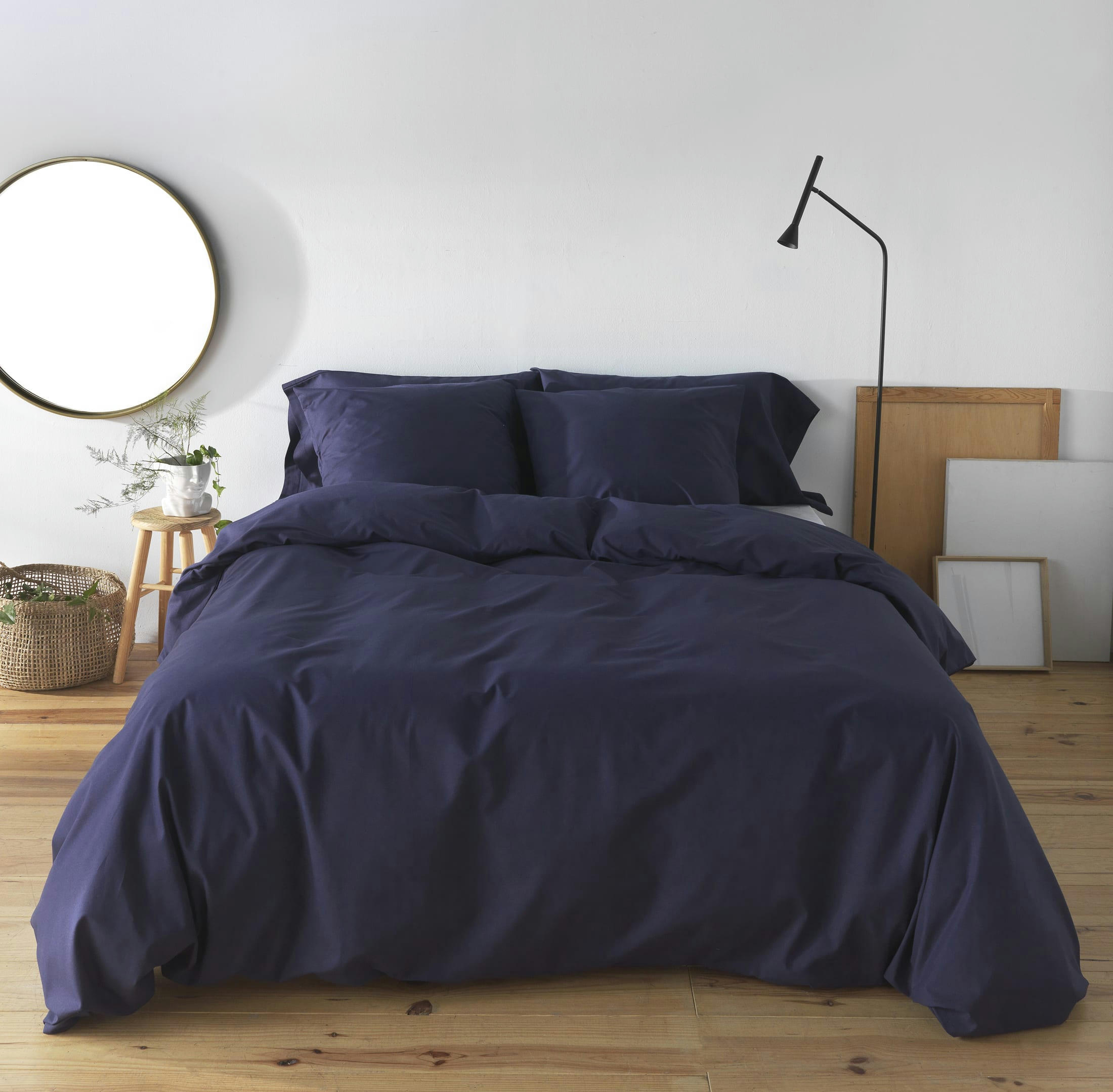 AZUL JEANS - Housse de couette bleue 100% coton 200 fils 240x220 cm