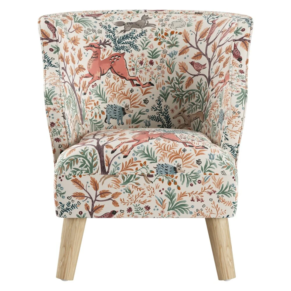 Skyline Furniture Kids Modern Chair in Frolic Desert Sands - 19W X 19D X 21H