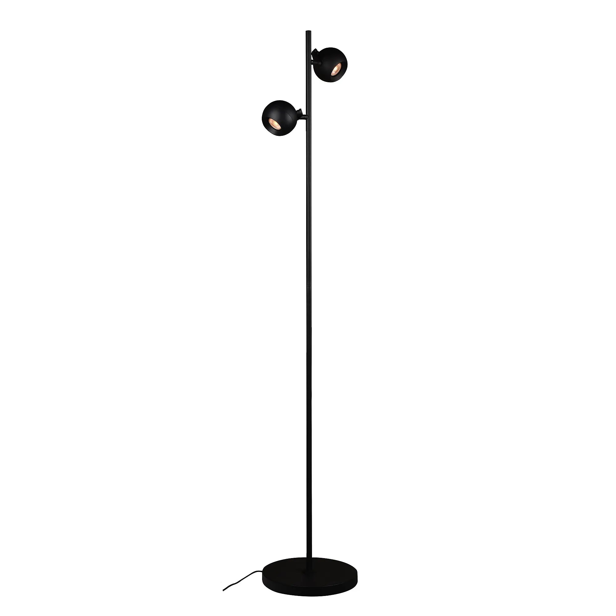 Artdelight vloerlamp Bolero - 2 lichts - 25 x 150  cm - zwart