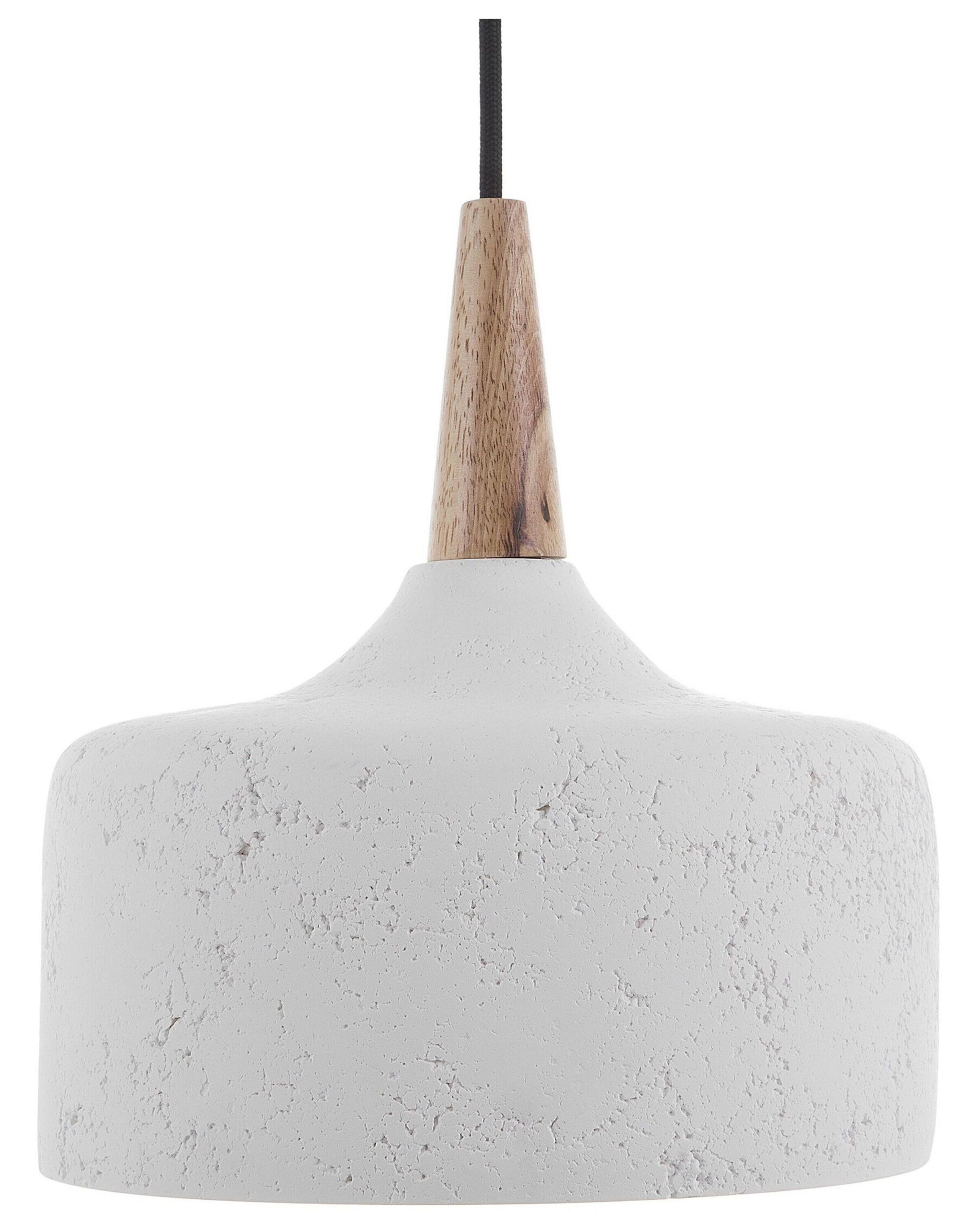 Lampa wisząca struktura betonu biała