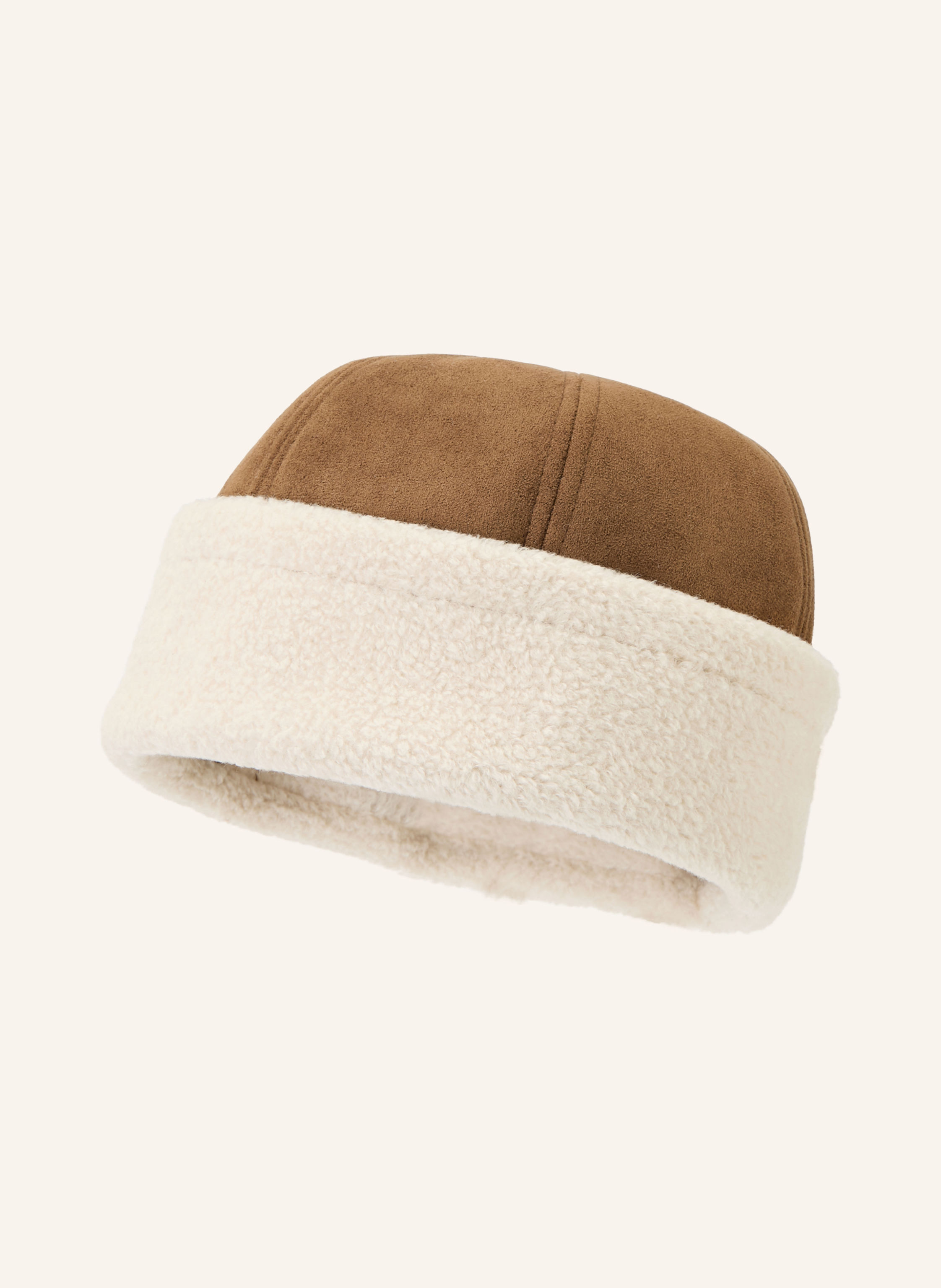 LOEVENICH Hut in Lederoptik mit Teddyfell