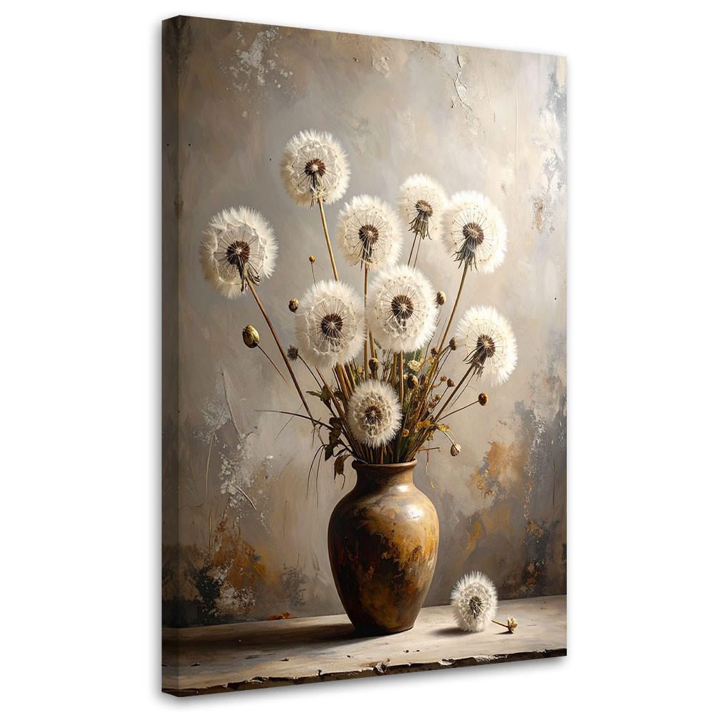 Obraz do salonu biura kuchni, Dmuchawce bukiet 20x30