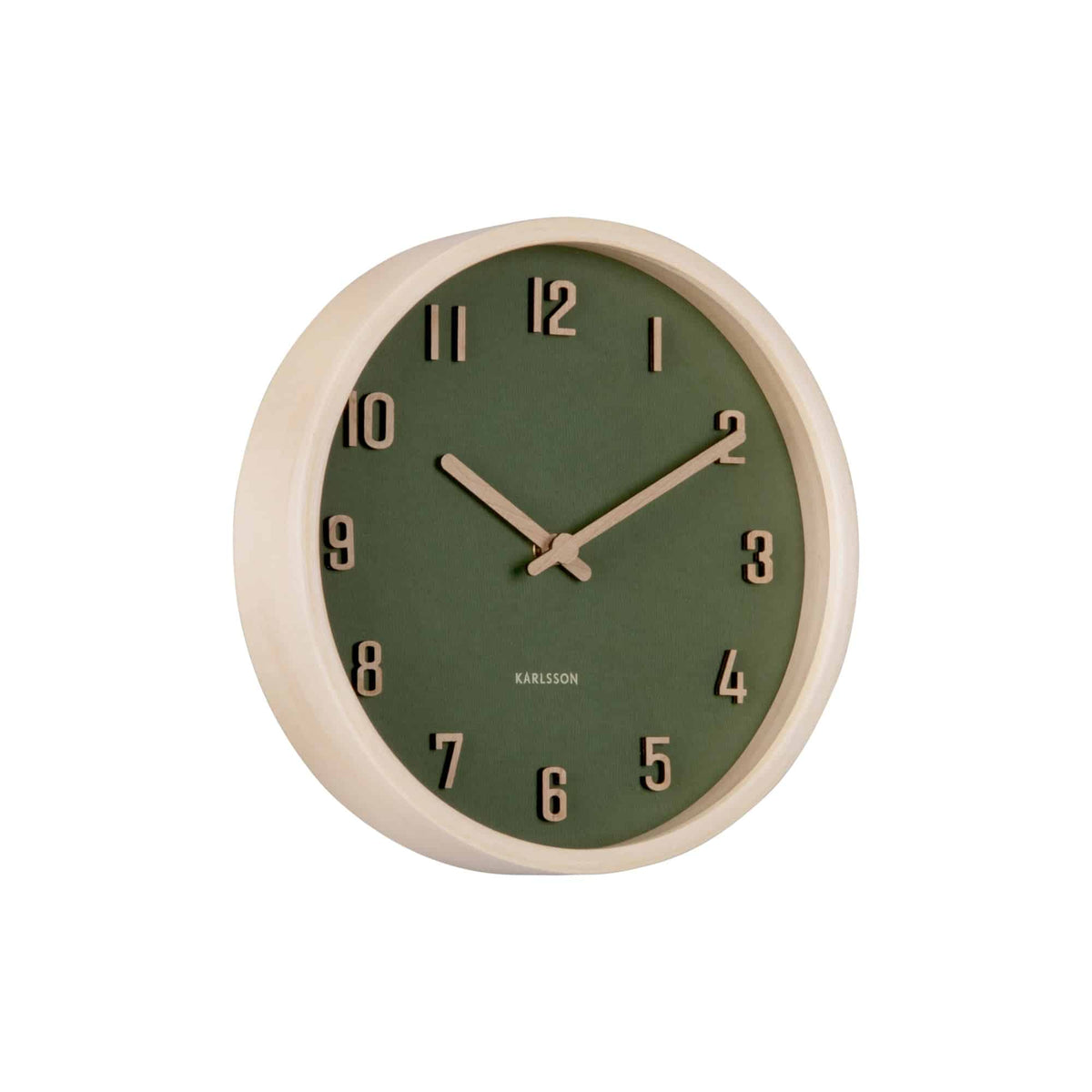 Karlsson wandklok Nervadura - groen - Ø22cm