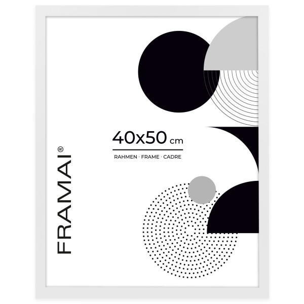 Biała ramka na zdjęcia 40x50 cm rama prostokątna FRAMAI®