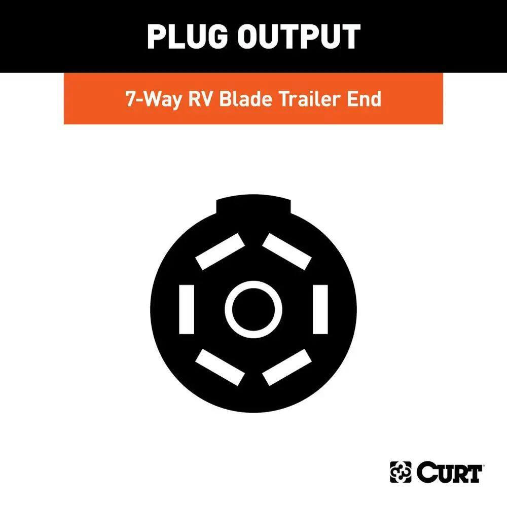 CURT 8-ft Cold-Weather Replacement 7-Way RV Harness (Trailer Side)