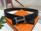 Hermes H Striee Belt Buckle & Reversible Black For Women, Women Belt 380MM